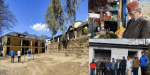 प्रजिअ सुयलद्वारा अस्पताल, बजार र एसईई परीक्षा केन्द्रसहित विद्यालय पूर्वाधारको अनुगमन।